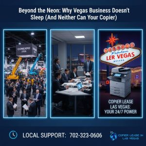Read more about the article Beyond the Neon: Why Vegas Business Doesn’t Sleep (And Neither Can Your Copier)