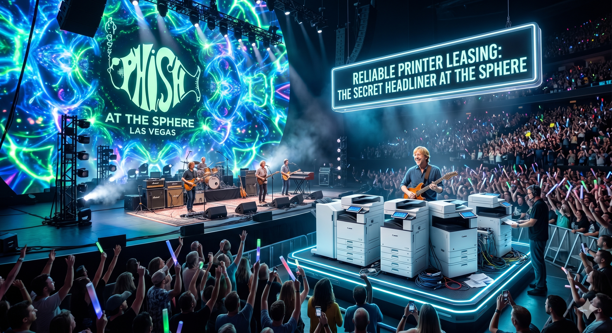 You are currently viewing The Ultimate Jam: Why Reliable Printer Leasing is the Secret Headliner for Phish at The Sphere